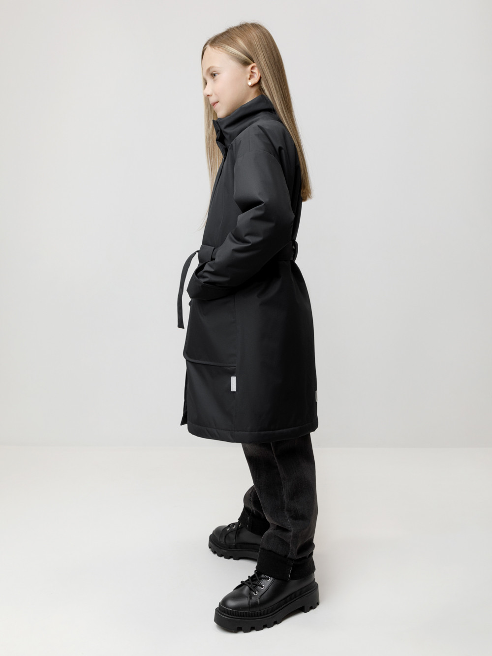 Пальто для девочки, артикул: ВК 32192/1 ГР, цвет: черный, фото 4