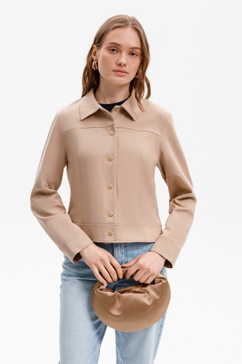 Жакеты, куртки женские для мам, артикул: ЕВТ 3298, цвет: бежевый, фото 4