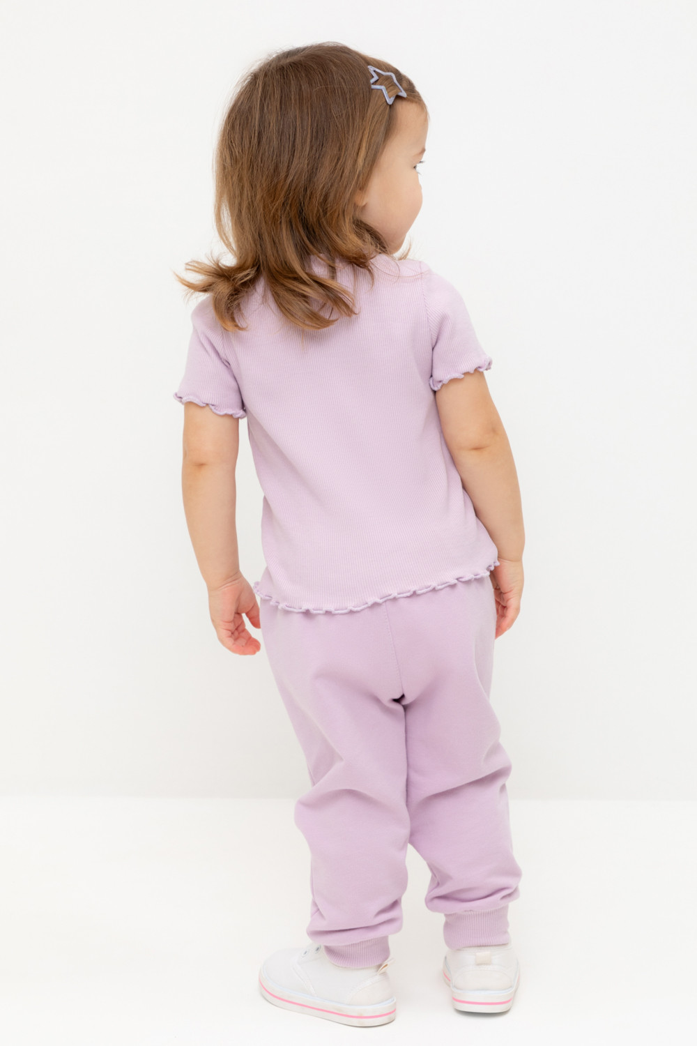 Брюки для девочки, артикул: КР 400687, цвет: фиолетовый, фото 4