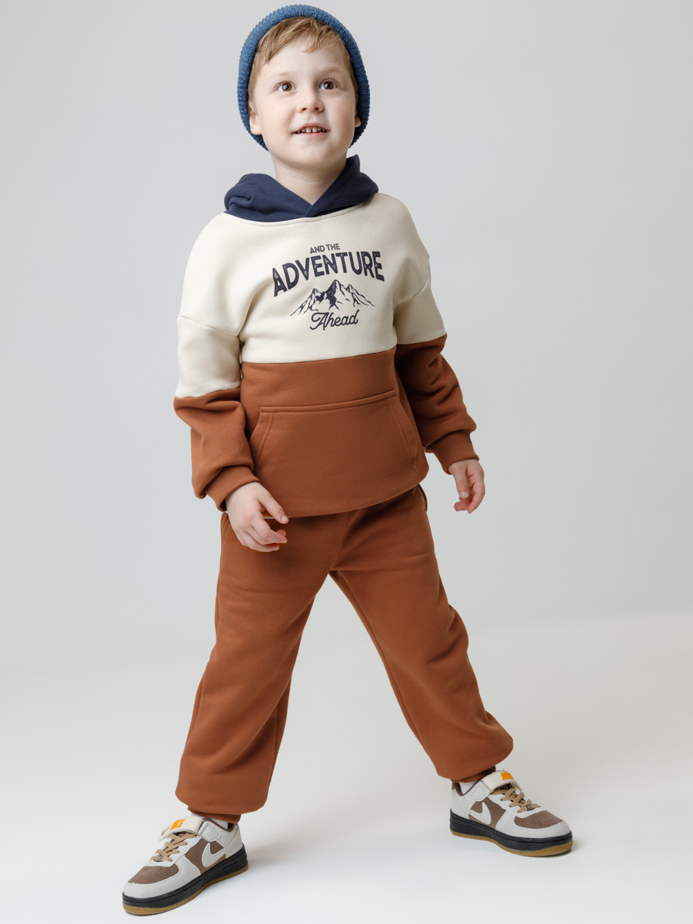 Худи для мальчика, артикул: КР 302214, цвет: коричневый, фото 4