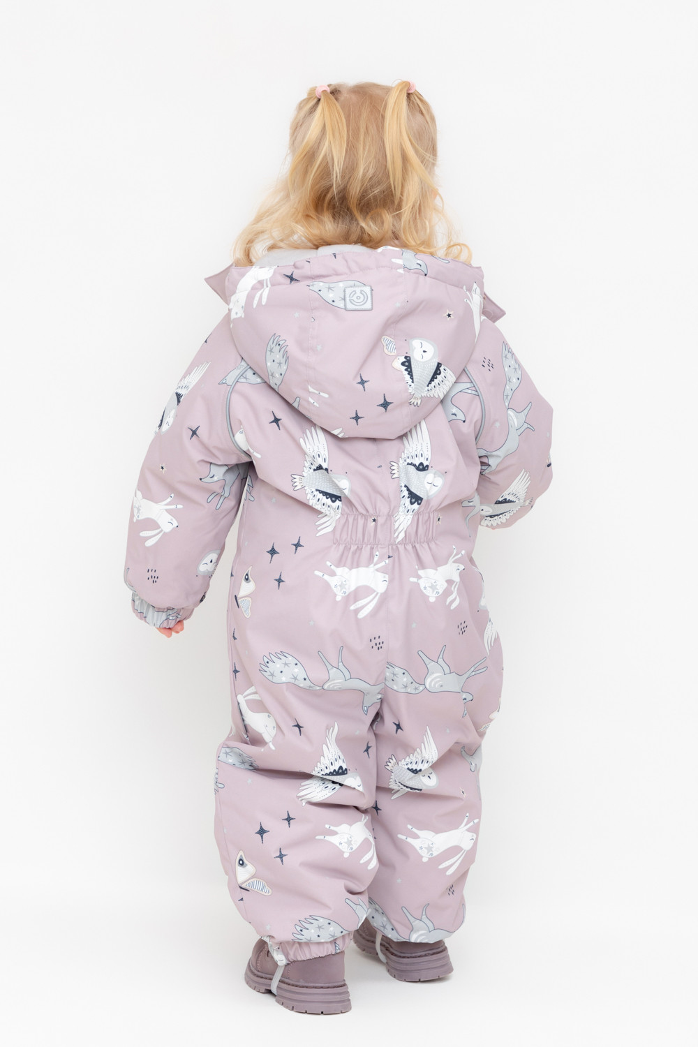Комбинезоны утепленные для девочки, артикул: ВК 60032/н/30 Ал, цвет: розовый, фото 4
