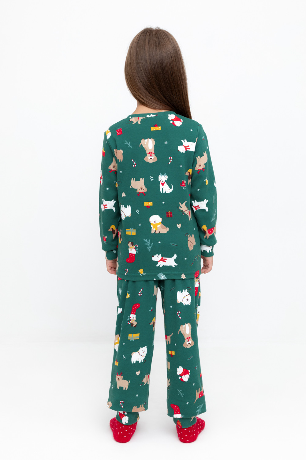 Пижама для девочки, артикул: К 1552, цвет: зеленый, фото 4