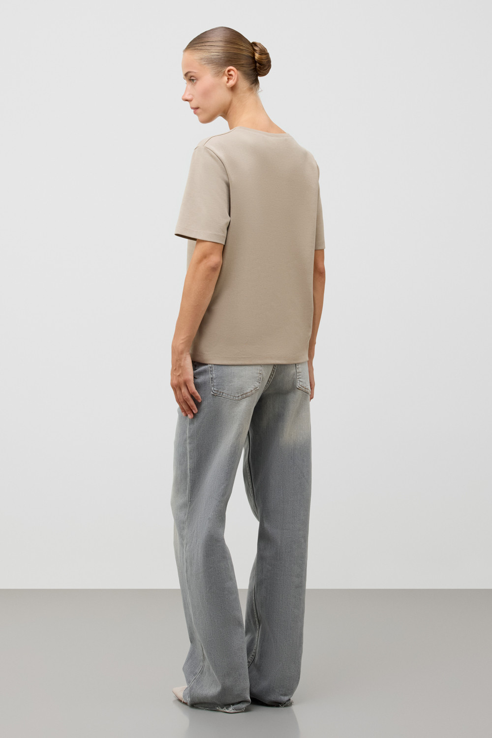 Футболки женские для мам, артикул: ЕВТ 3283, цвет: бежевый, фото 4