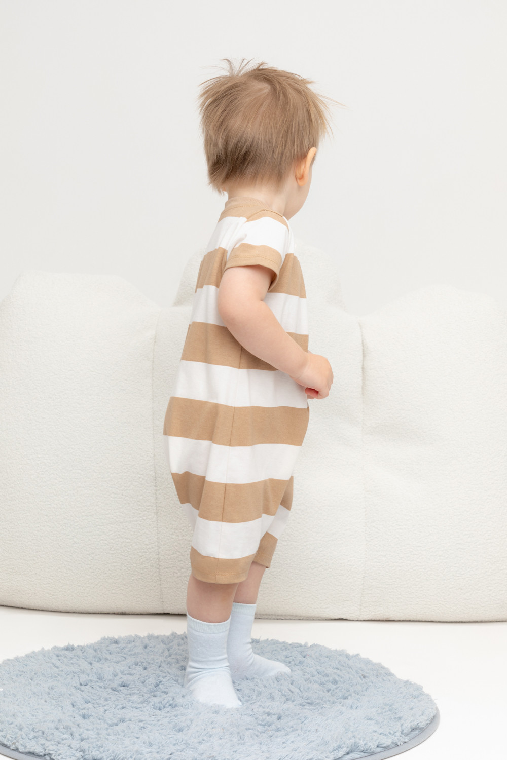 Полукомбинезон для мальчика, артикул: КР 6502, цвет: бежевый, фото 4