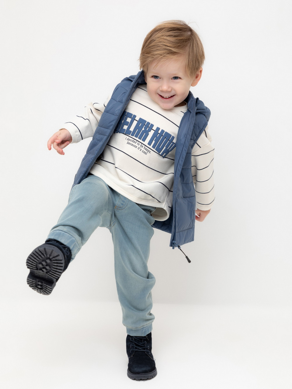 Жилеты для мальчика, артикул: ВК 35009/21 ГР, цвет: темно-синий, фото 4