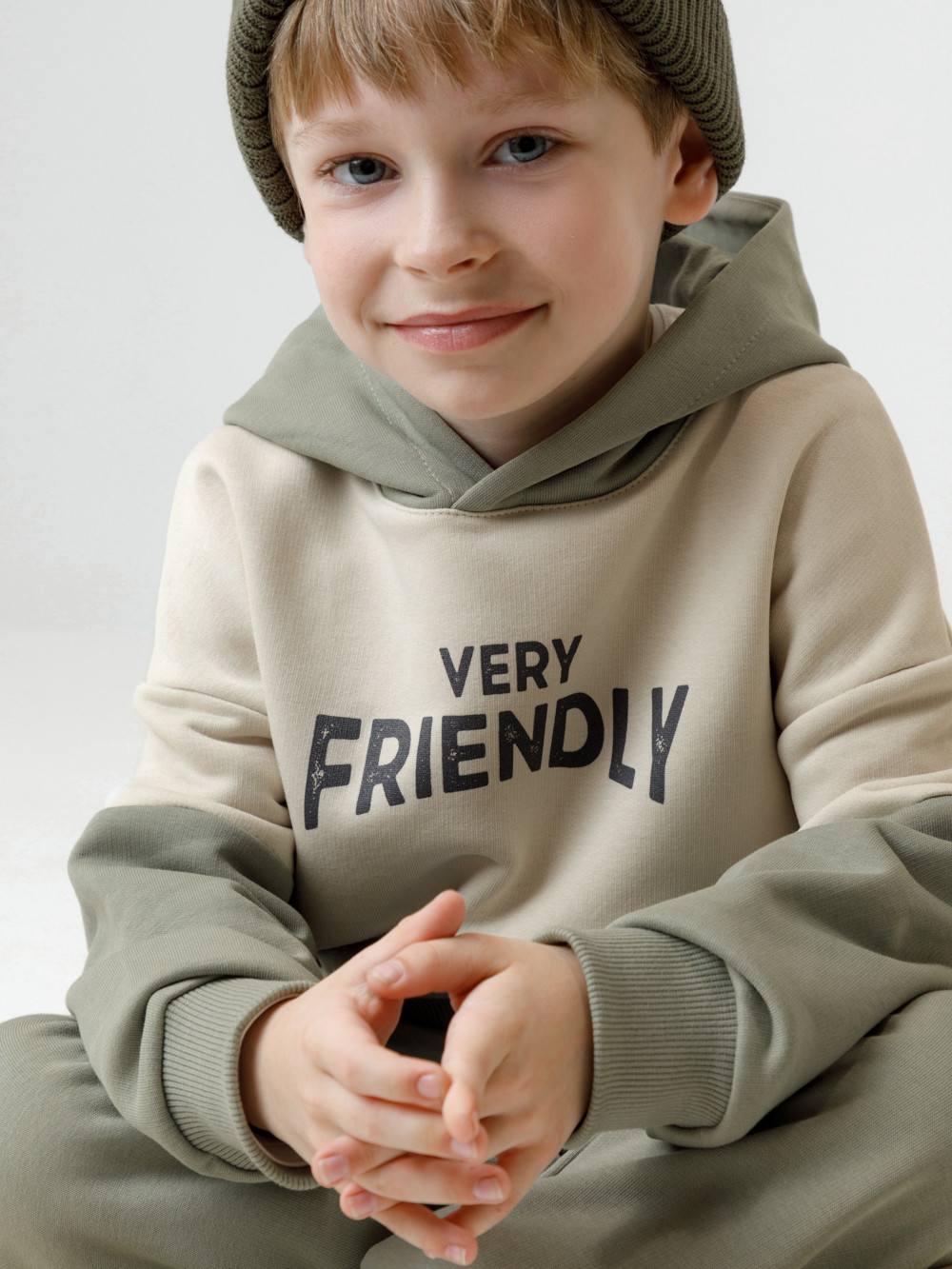 Худи для мальчика, артикул: КР 302916, цвет: хаки, фото 4