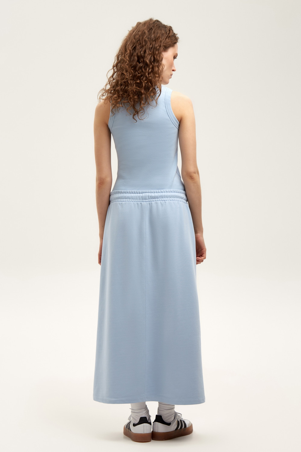 Юбки женские для мам, артикул: ЕВТ 7030, цвет: голубой, фото 4