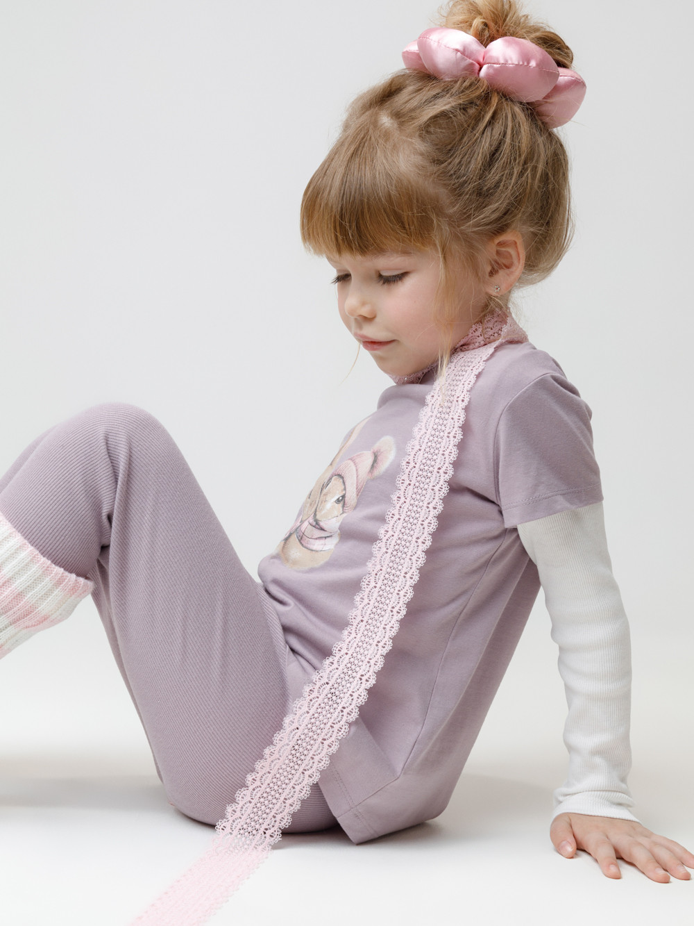 Лосины для девочки, артикул: КР 400085, цвет: розовый, фото 4