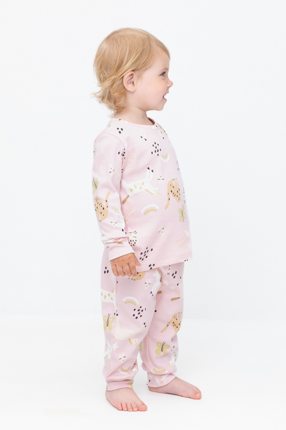 Пижама для девочки, артикул: К 1552, цвет: розовый, фото 4
