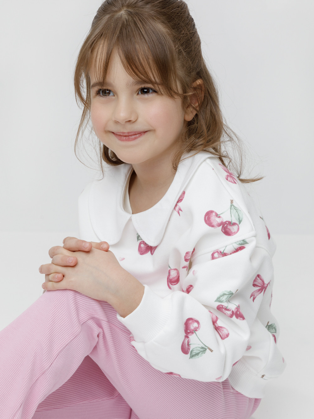 Свитшоты для девочки, артикул: КР 302961, цвет: сахар, фото 4