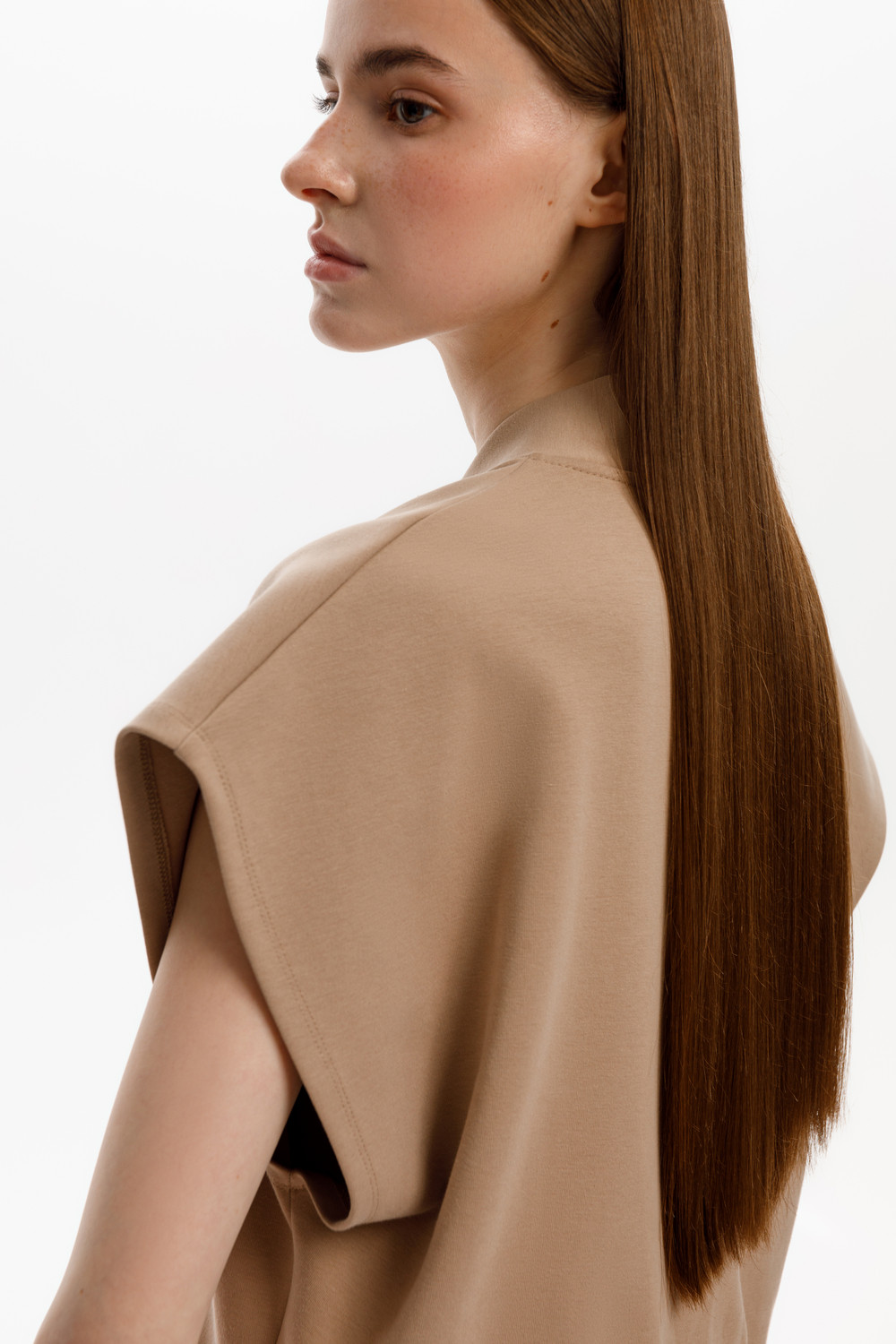 Жилеты женские для мам, артикул: ЕВТ 3295, цвет: бежевый, фото 4