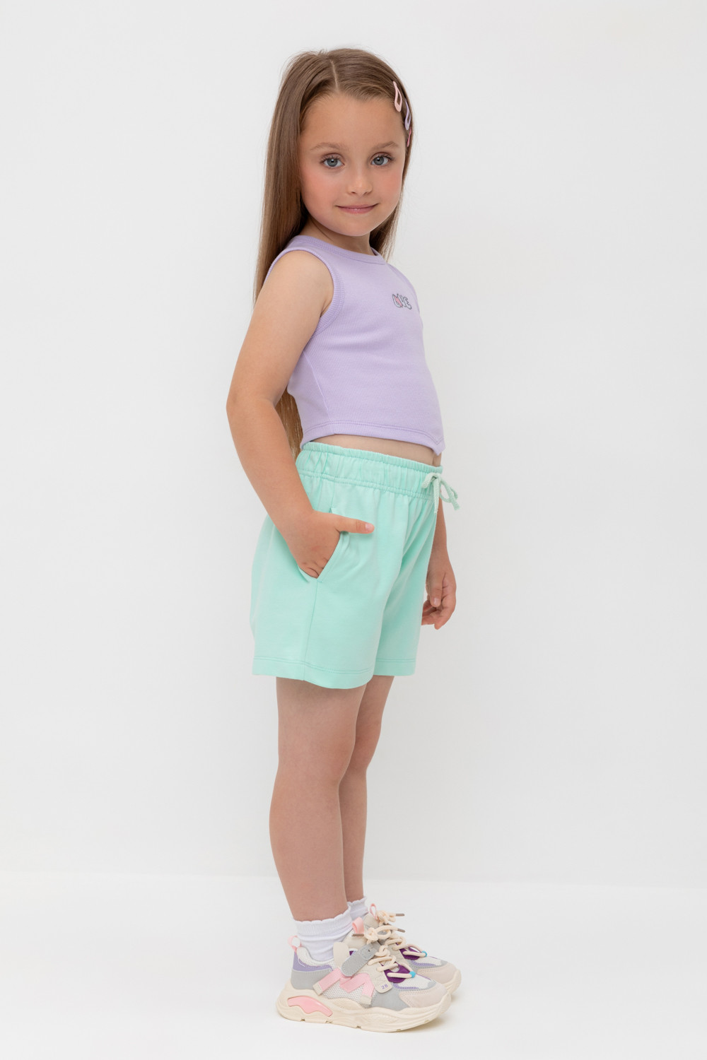 Шорты для девочки, артикул: КР 400548, цвет: зеленый, фото 4