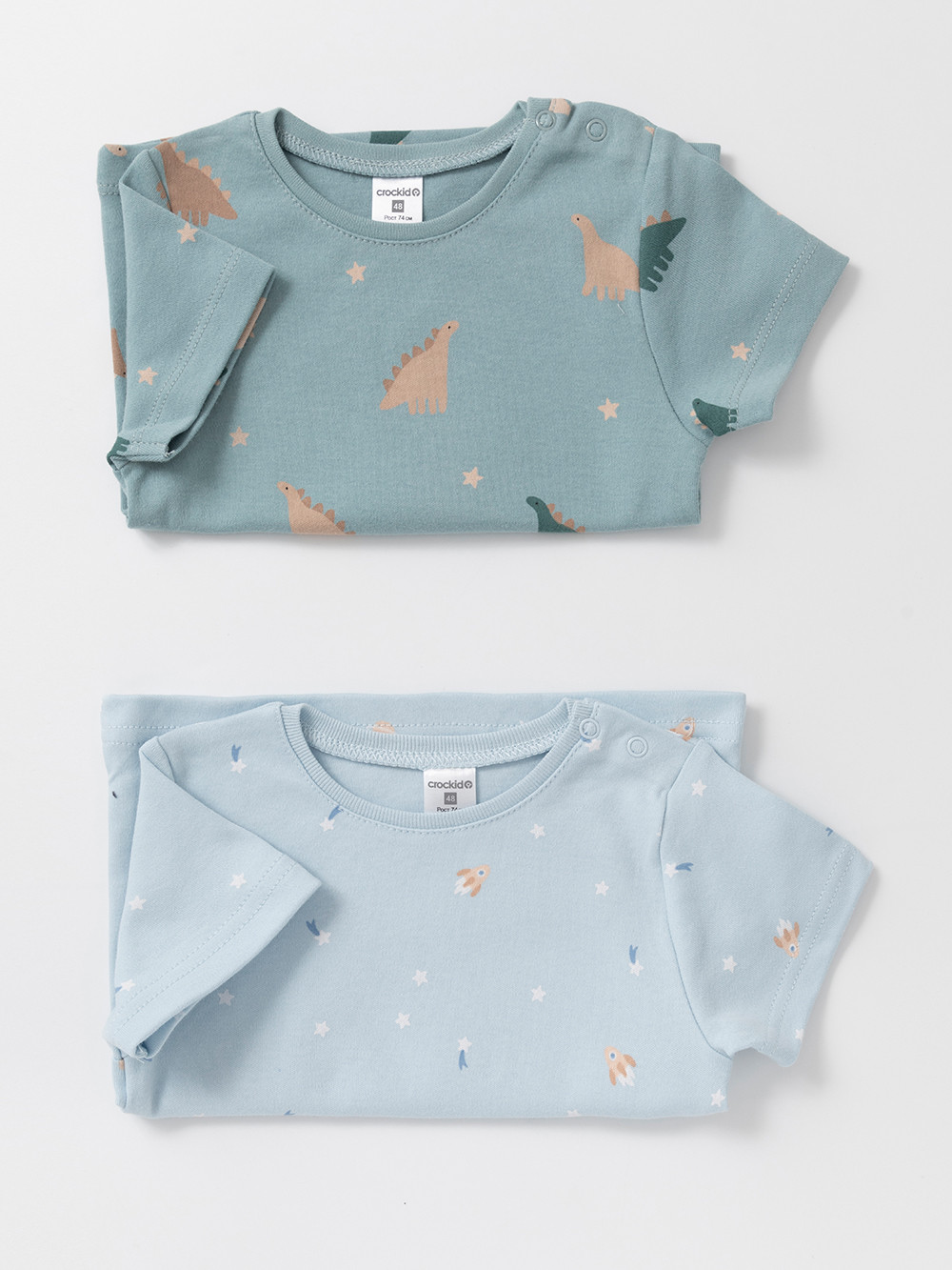 Футболка для новорожденных, артикул: К 301156-2уп, цвет: голубой, фото 4