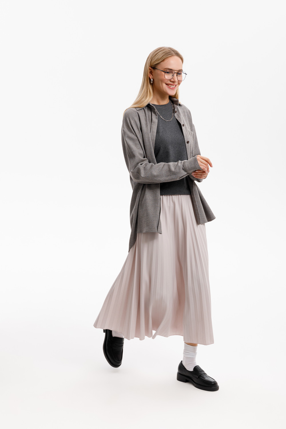 Юбки женские для мам, артикул: ЕВТ 7026, цвет: светло-розовый, фото 4