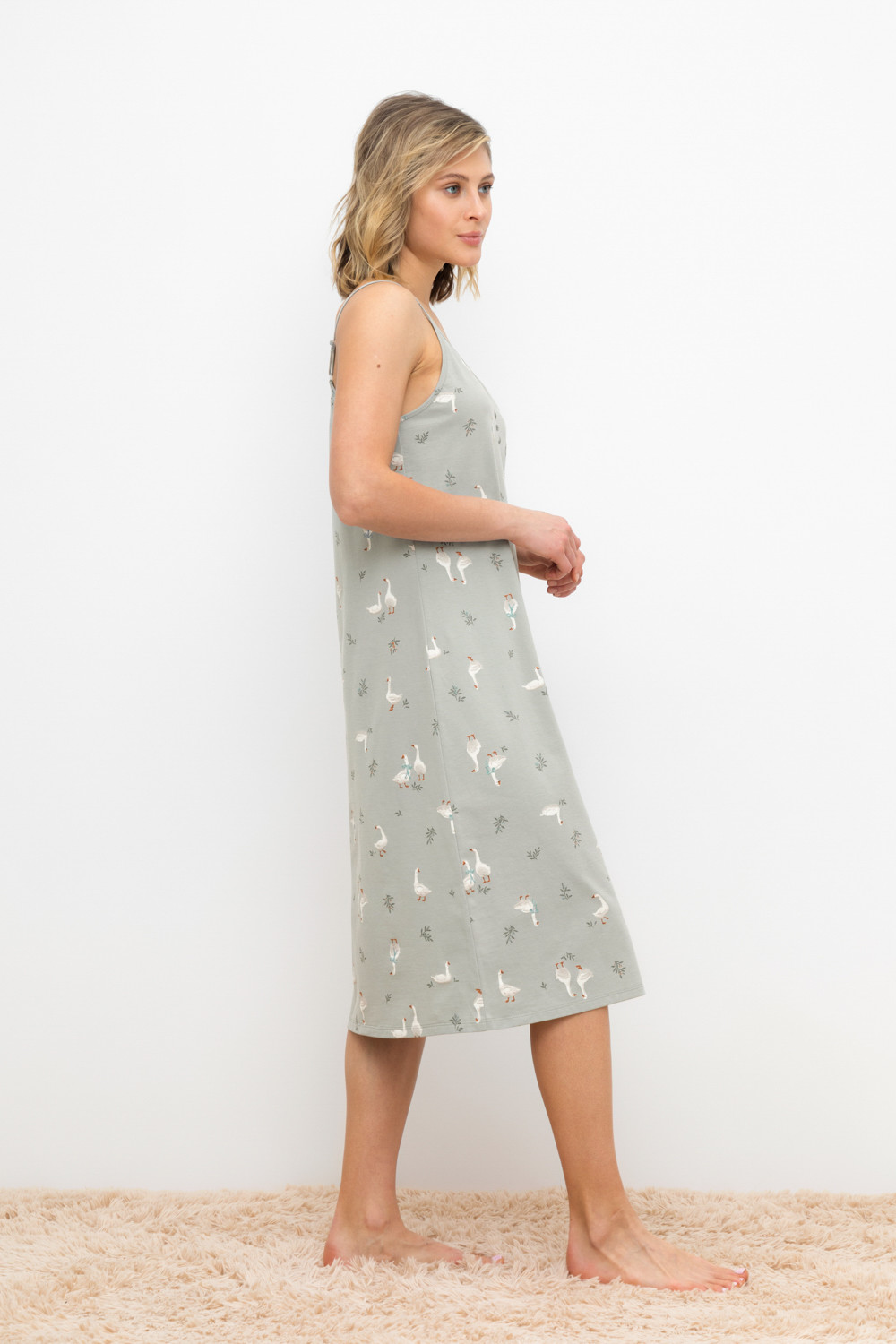 Сорочки ночные женские для мам, артикул: Е 10002, цвет: зеленый, фото 4