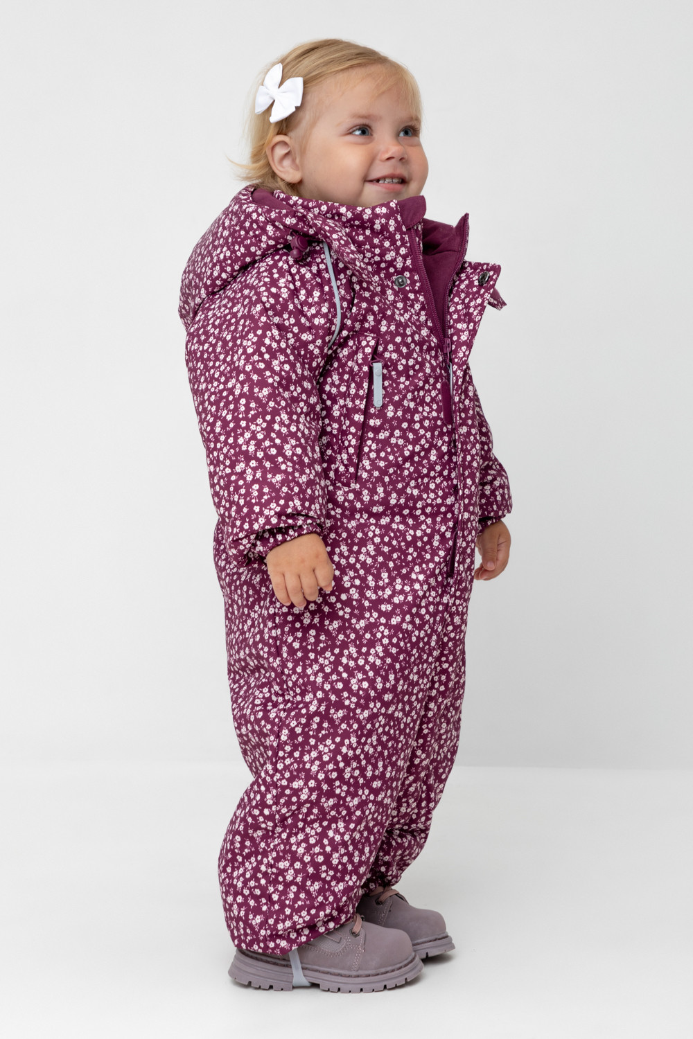 Комбинезоны утепленные для девочки, артикул: ВК 60032/н/45 Ал, цвет: фиолетовый, фото 4