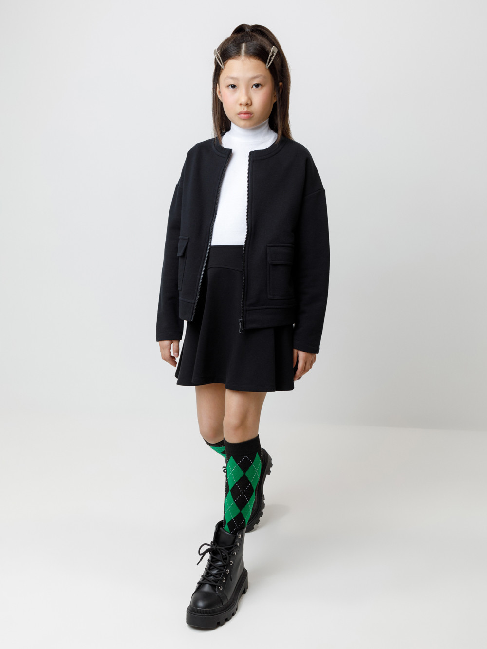 Жакет для девочки, артикул: К 302764, цвет: черный, фото 4