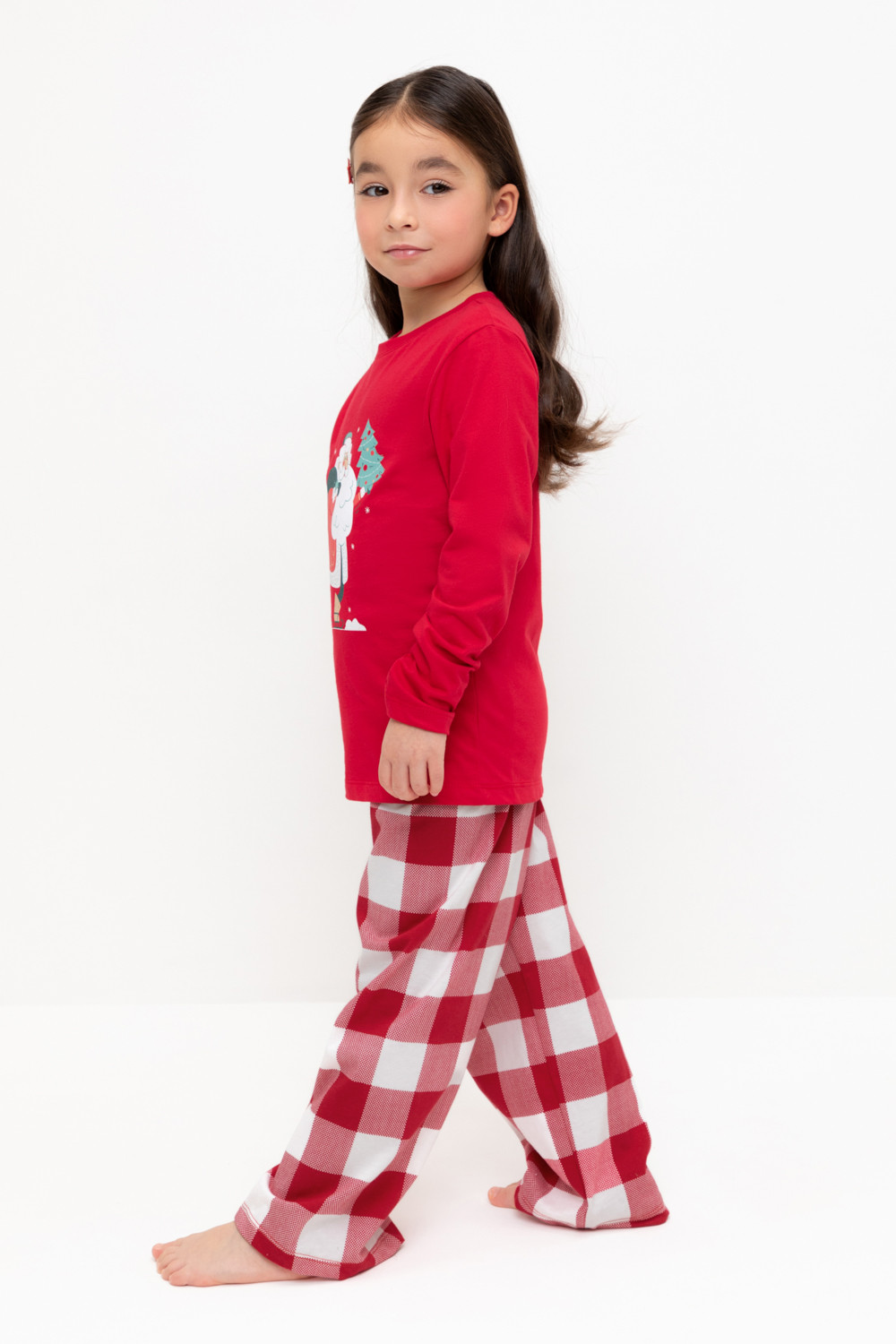 Пижама для девочки, артикул: К 1619, цвет: красный, фото 4
