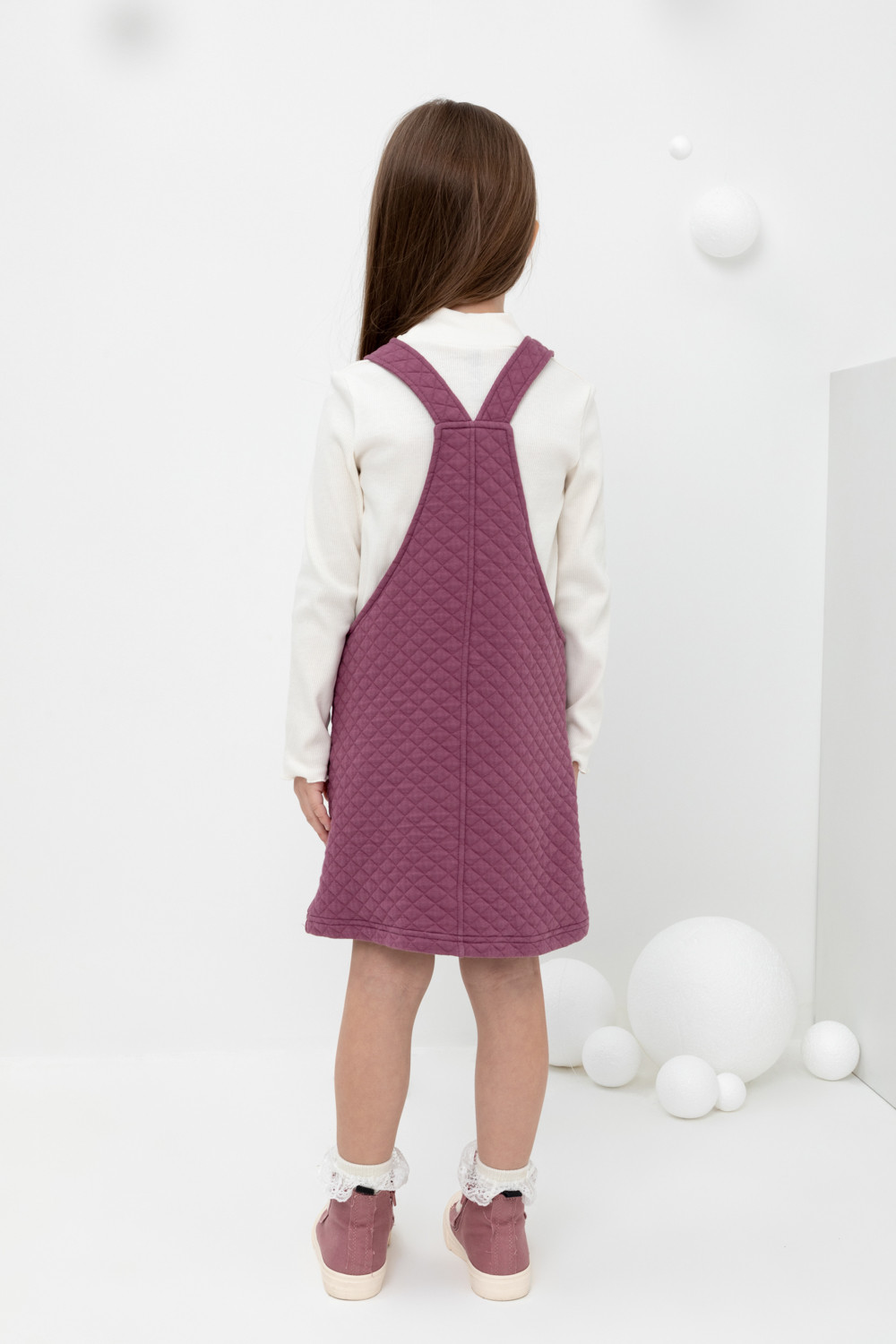 Сарафан для девочки, артикул: КР 5712, цвет: фиолетовый, фото 4