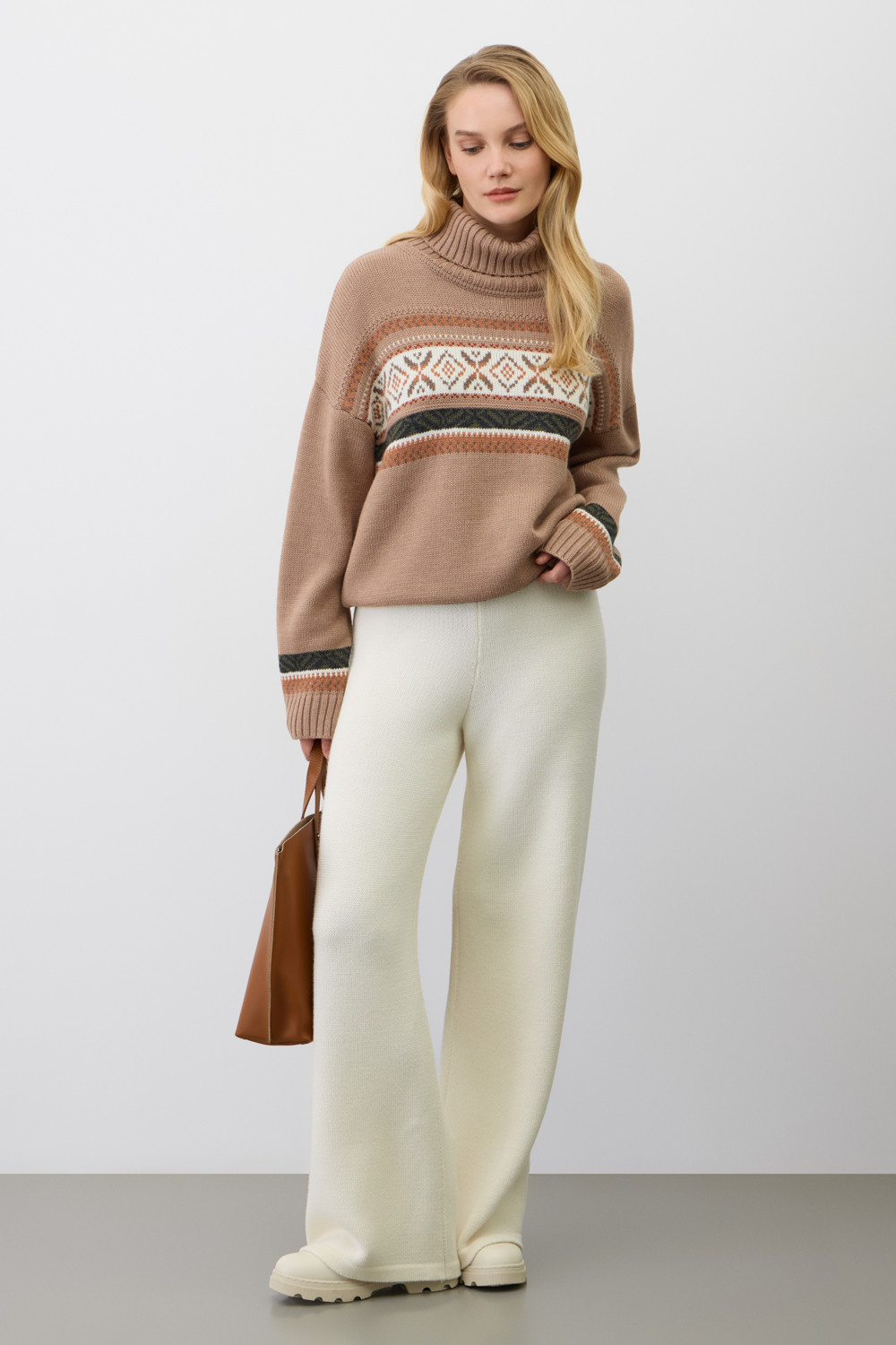 Джемперы женские для мам, артикул: ЕВ 30286/ш, цвет: бежевый, фото 4