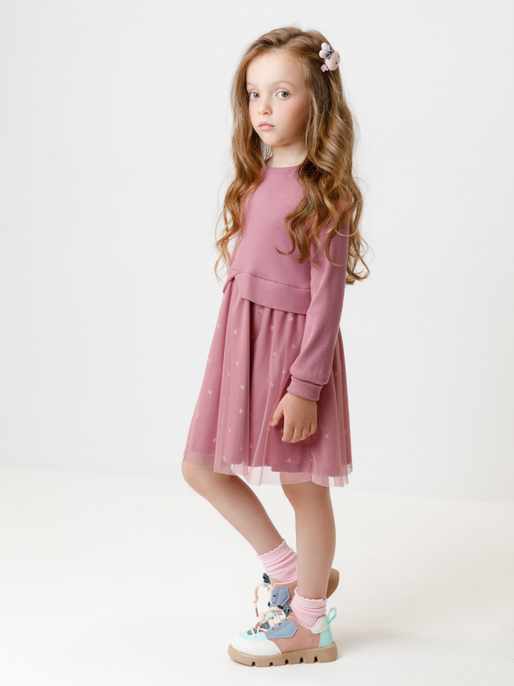 Платье для девочки, артикул: К 5833, цвет: розовый, фото 4