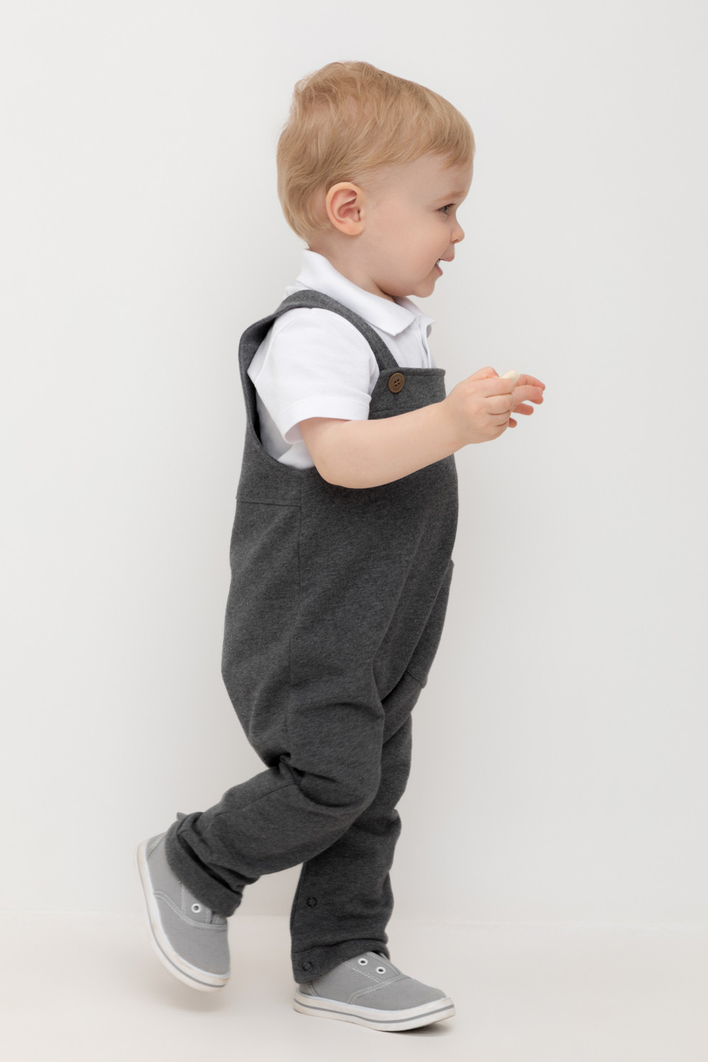 Полукомбинезон для мальчика, артикул: КР 6466, цвет: темно-серый, фото 4