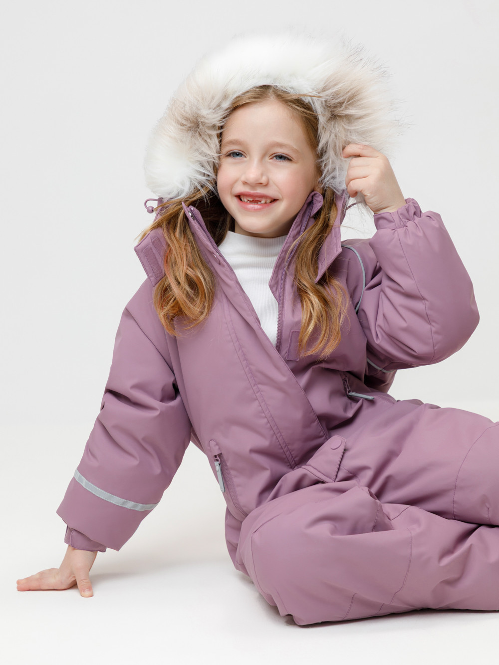 Комбинезоны утепленные для девочки, артикул: ВК 60102/10 ГР (128-158), цвет: бордовый, фото 4