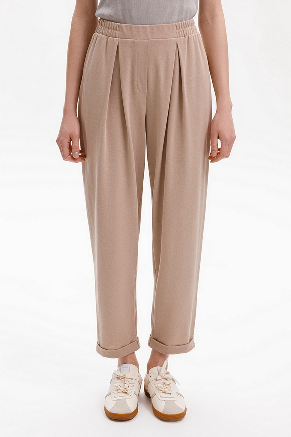 Брюки женские для мам, артикул: ЕВТ 4132, цвет: бежевый, фото 4
