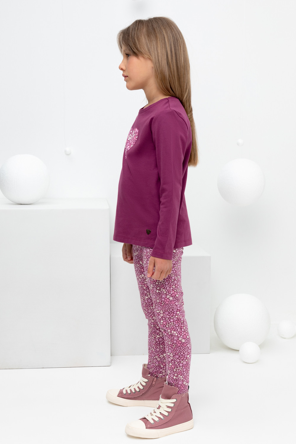 Бриджи для девочки, артикул: КР 4074, цвет: фиолетовый, фото 4