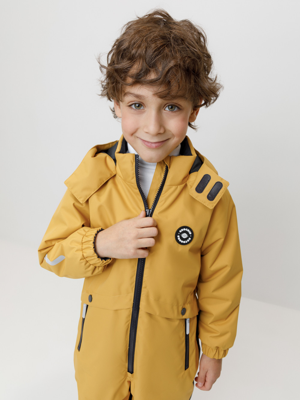Комбинезоны утепленные для мальчика, артикул: ВК 60126/3 УЗГ, цвет: желтый, фото 4