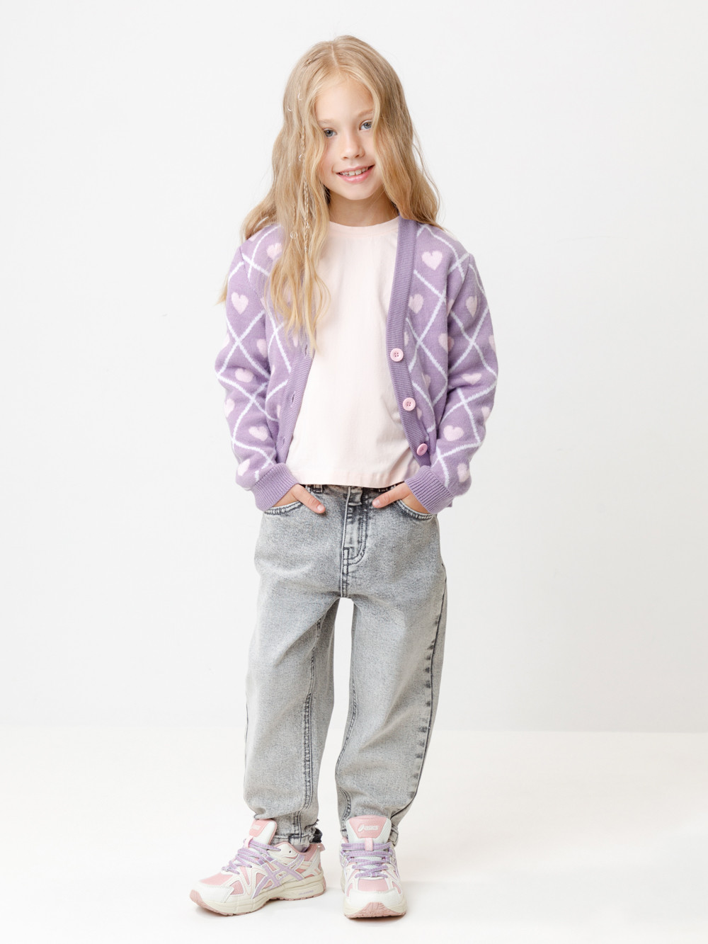 Жакет для девочки, артикул: КВ 30158/ш, цвет: фиолетовый, фото 4