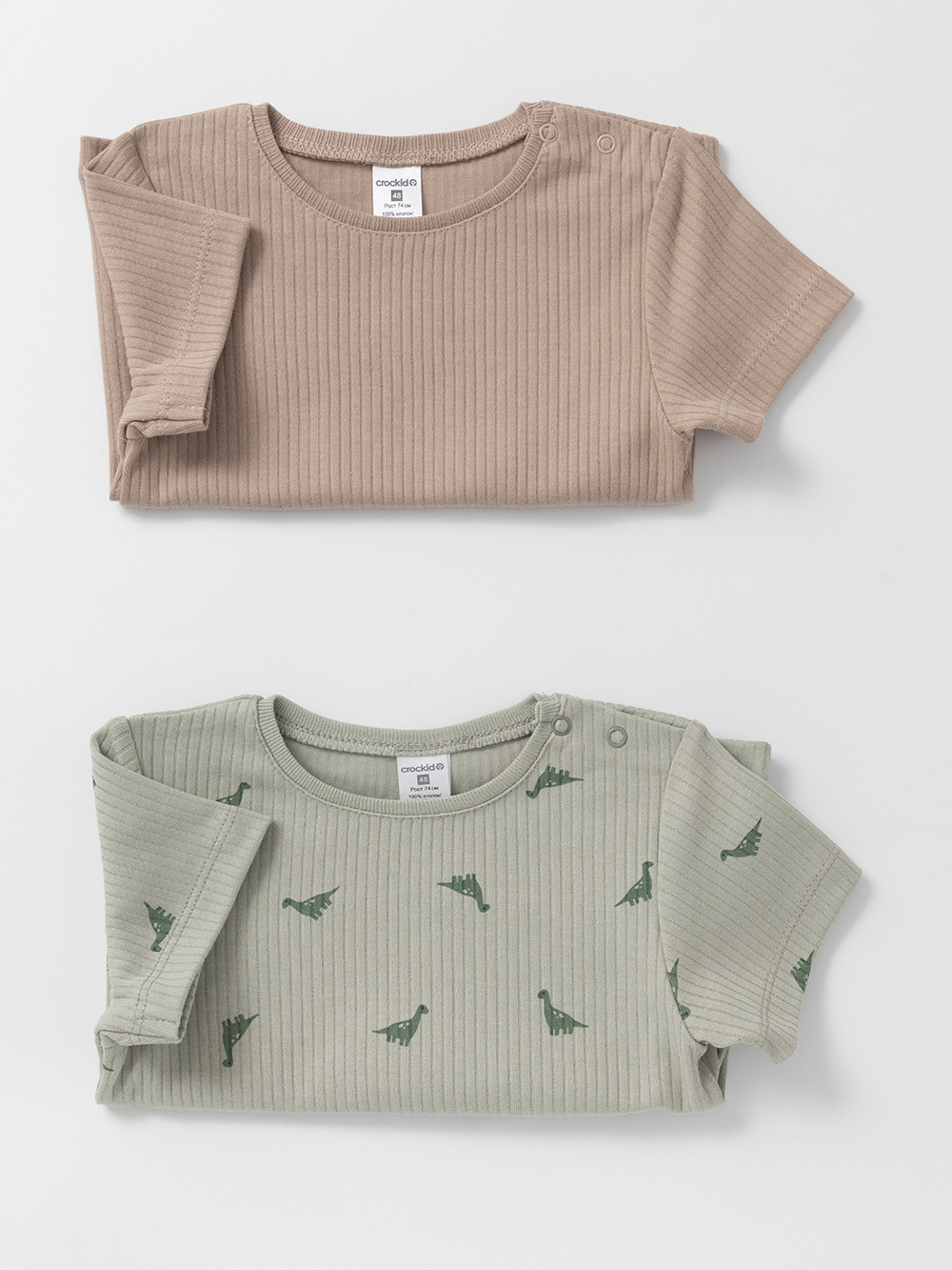 Футболка для новорожденных, артикул: К 302521-2уп, цвет: хаки, фото 4