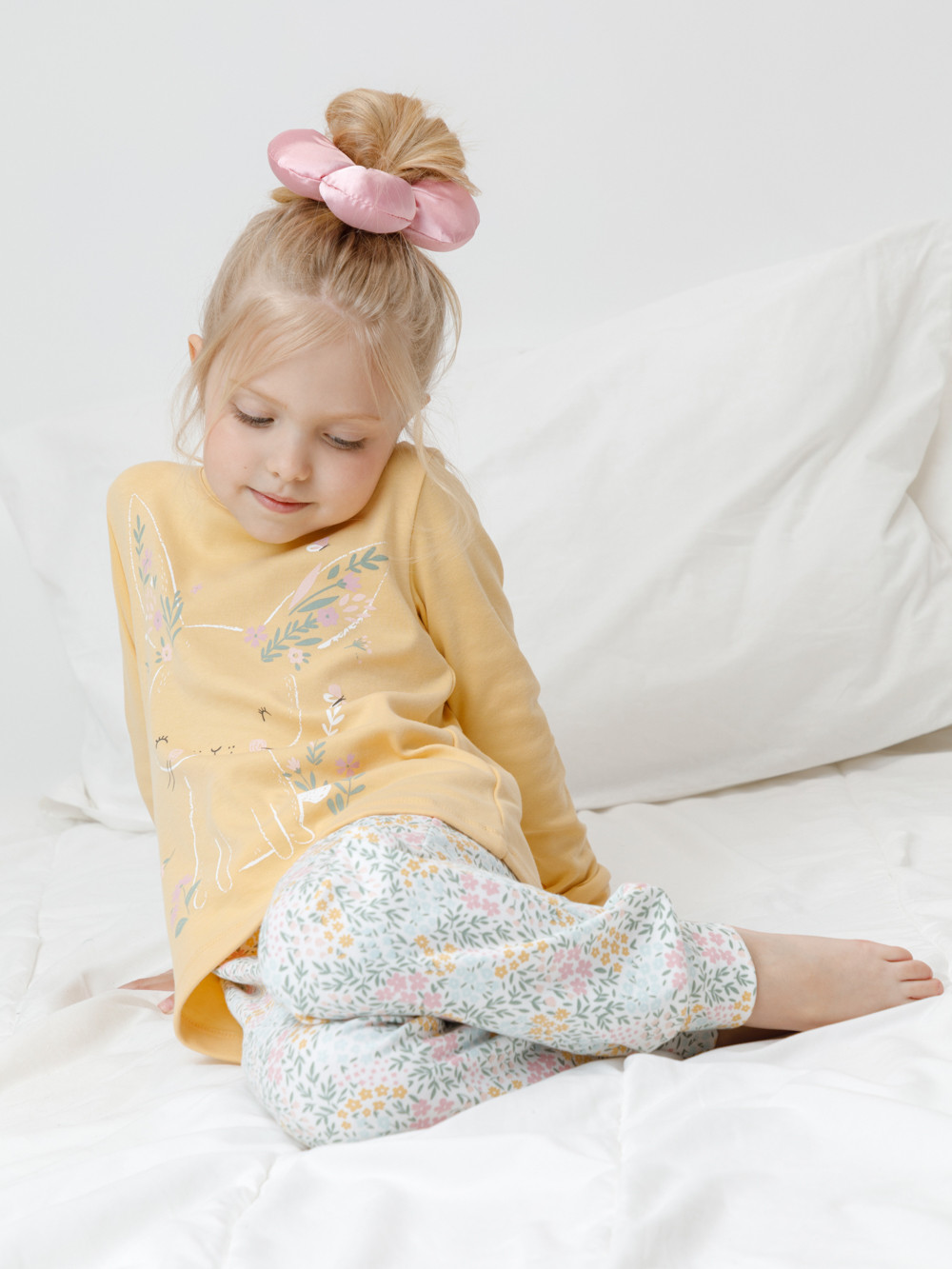 Пижама для девочки, артикул: К 1541, цвет: желтый, фото 4