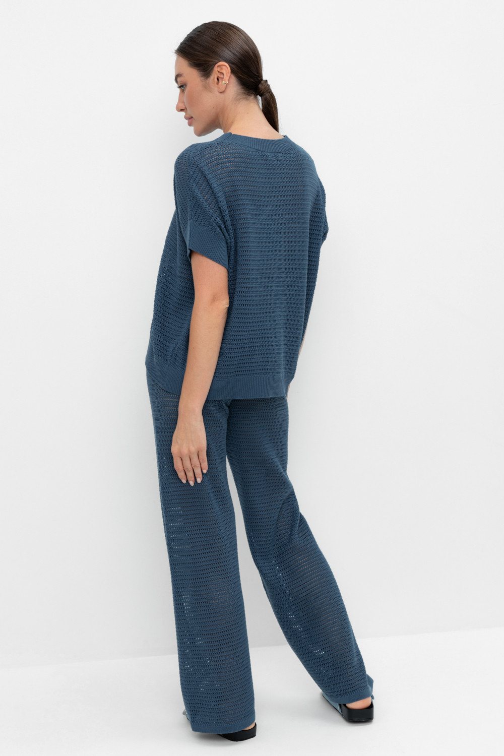 Брюки женские для мам, артикул: ЕВ 429, цвет: синий, фото 4