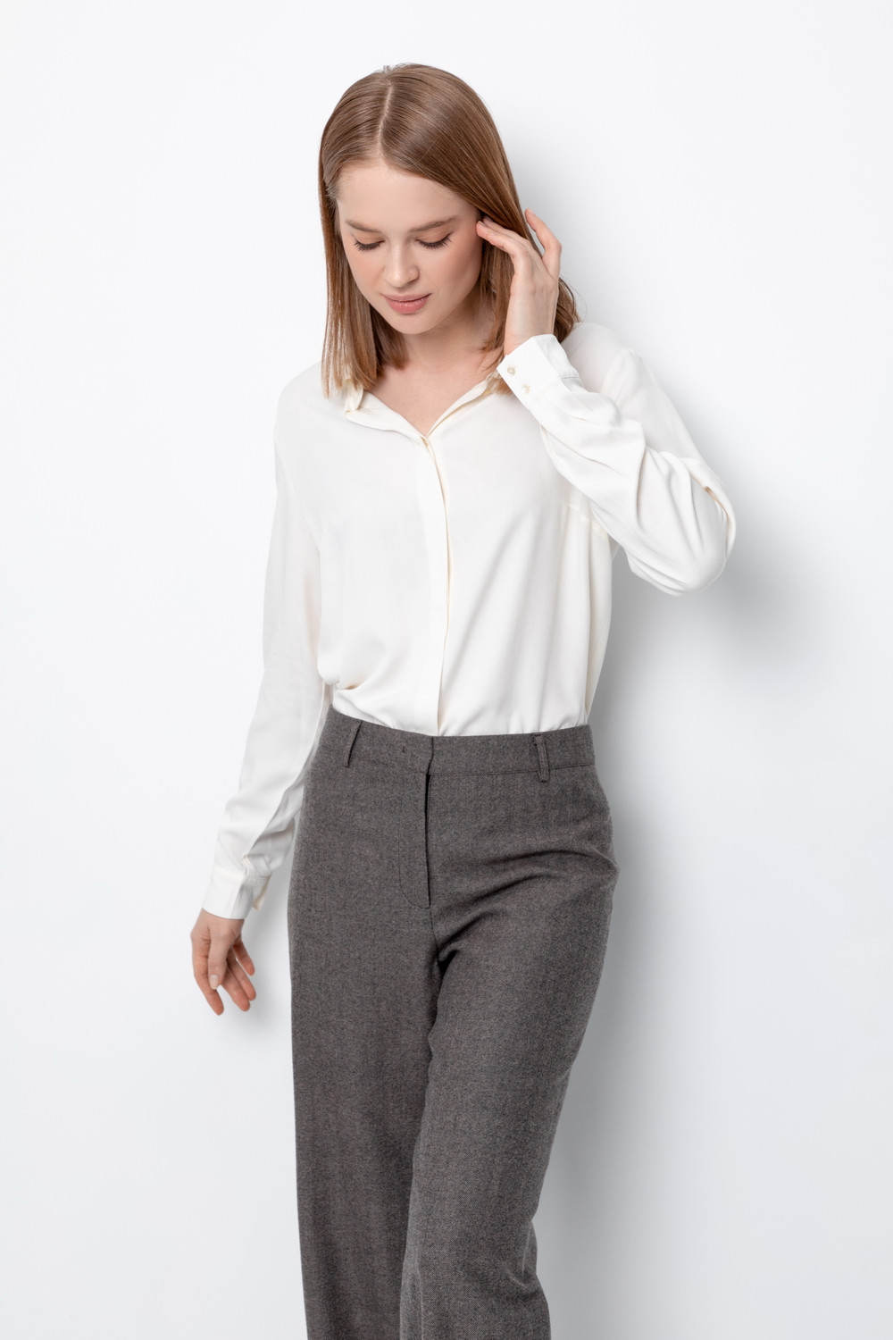 Брюки женские для мам, артикул: ЕТ 40009, цвет: коричневый, фото 4