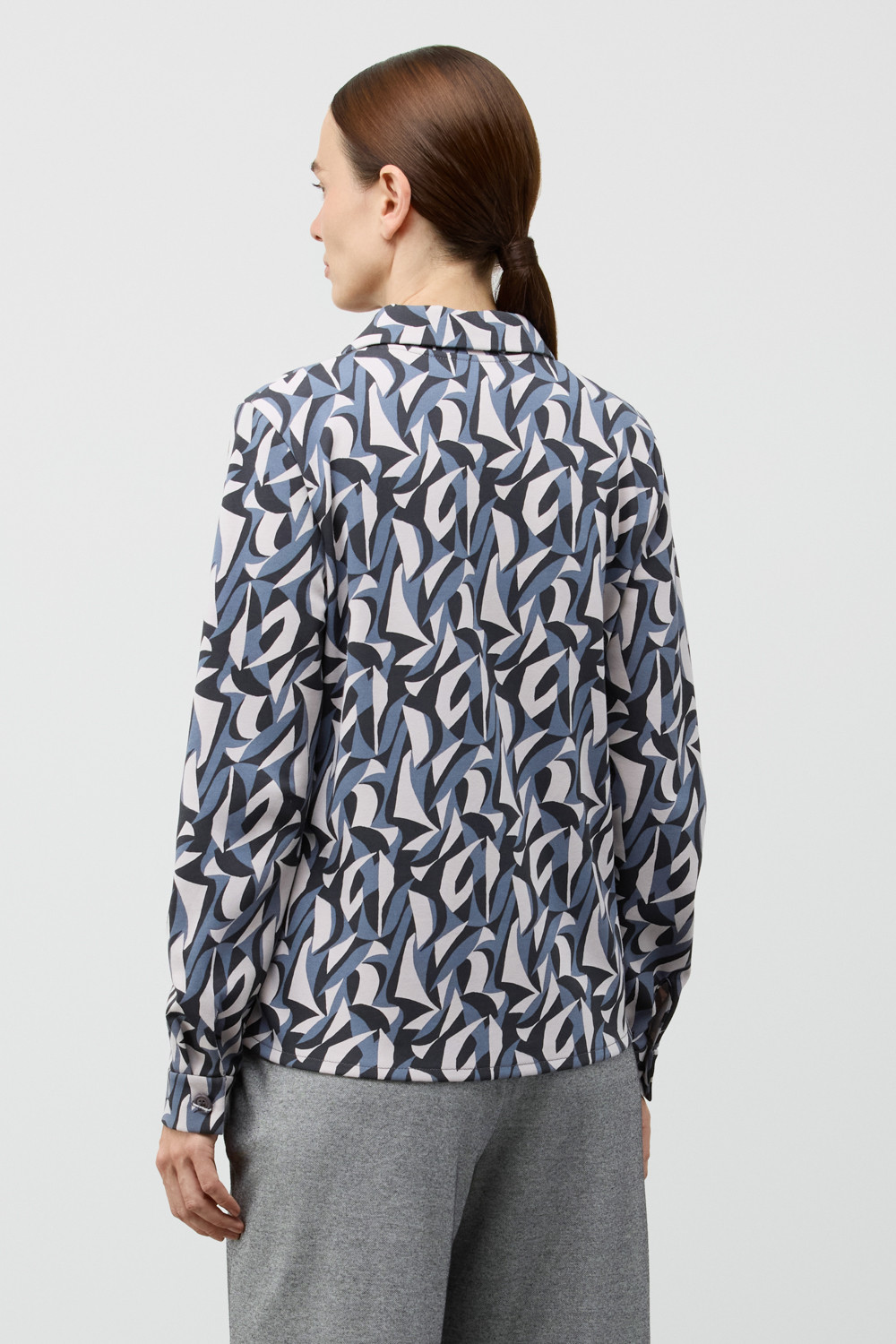 Блузы, рубашки женские для мам, артикул: ЕВТ 3245, цвет: светло-серый5, фото 4