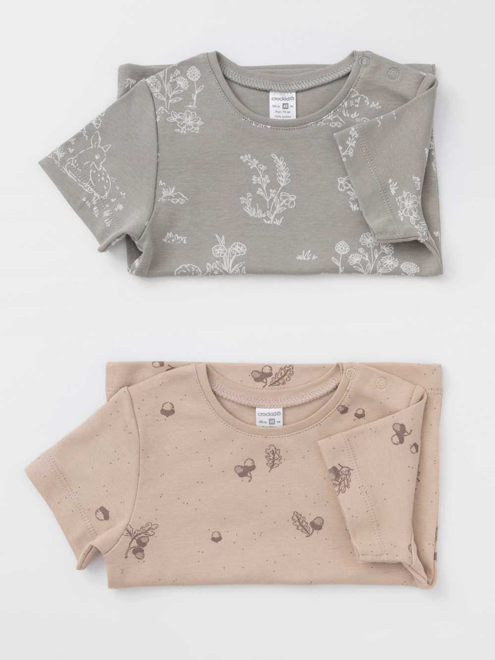 Футболка для новорожденных, артикул: К 301156-2уп, цвет: хаки, фото 4