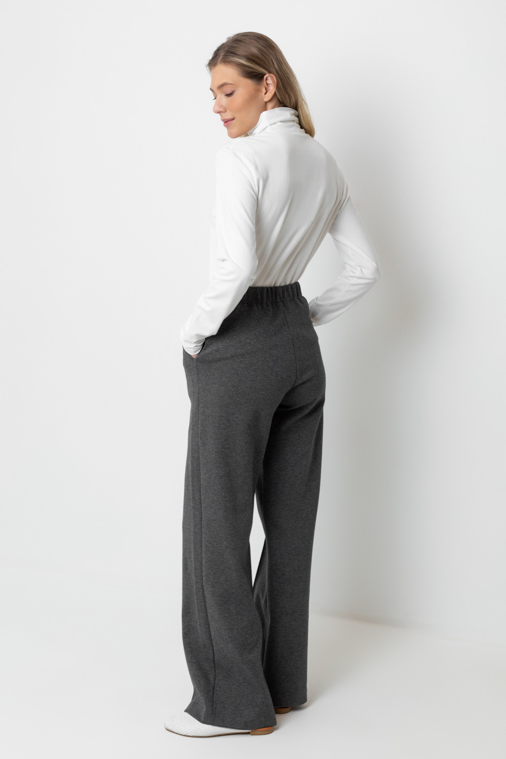 Брюки женские для мам, артикул: ЕВТ 4119, цвет: темно-серый, фото 4