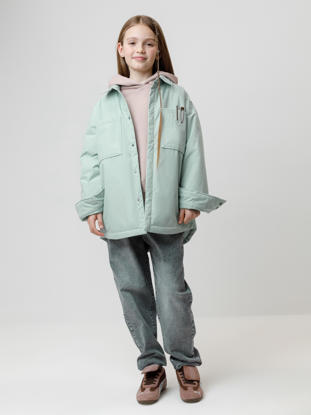 Куртка для девочки, артикул: ВК 32182/2 ГР, цвет: голубой, фото 4