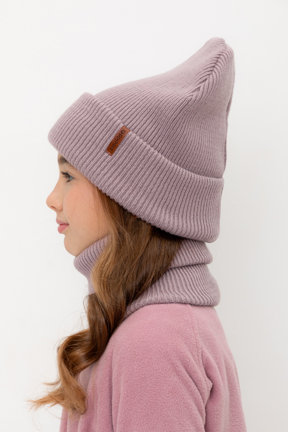 Комплект вязаный для девочки, артикул: КВ 22016/ш, цвет: розовый, фото 4