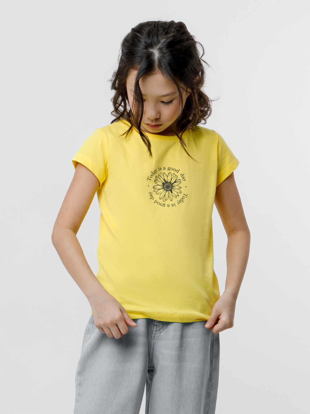 Футболка для девочки, артикул: КП 302763, цвет: ярко-желтый, фото 4