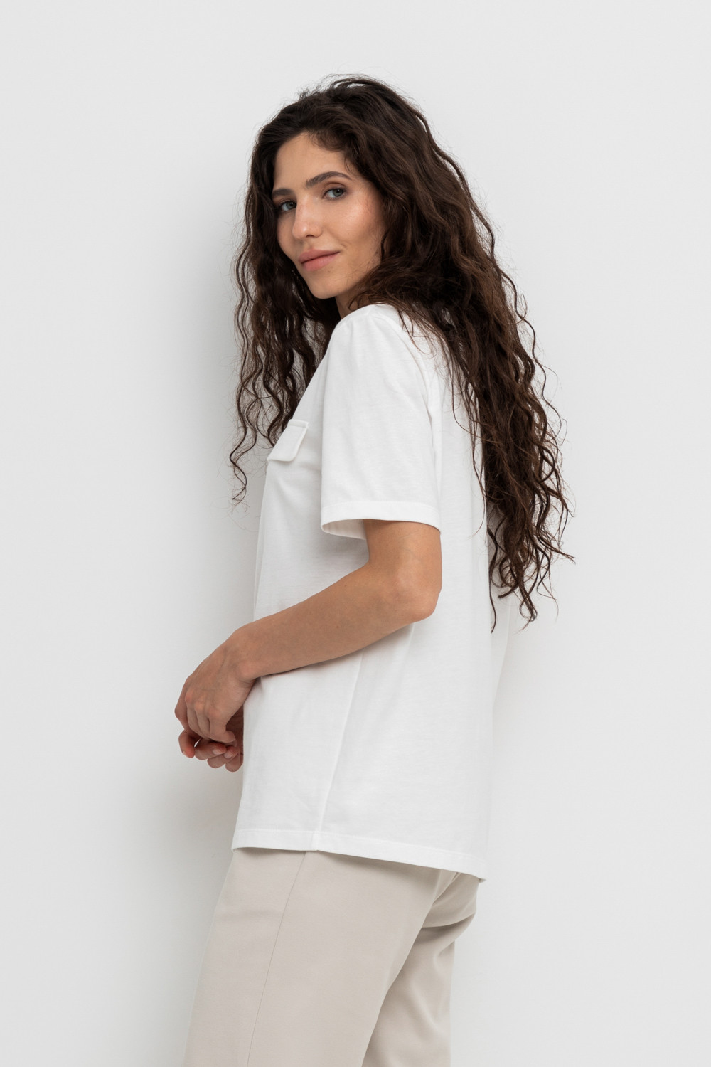 Футболки женские для мам, артикул: ЕВТ 3201, цвет: бежевый, фото 4