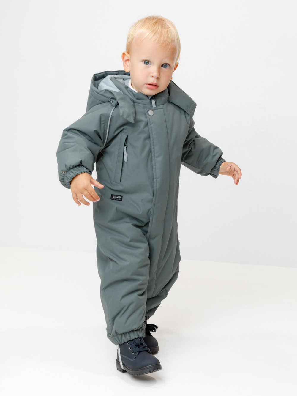 Комбинезоны утепленные для мальчика, артикул: ВК 60032/9 УЗГ, цвет: зеленый, фото 4