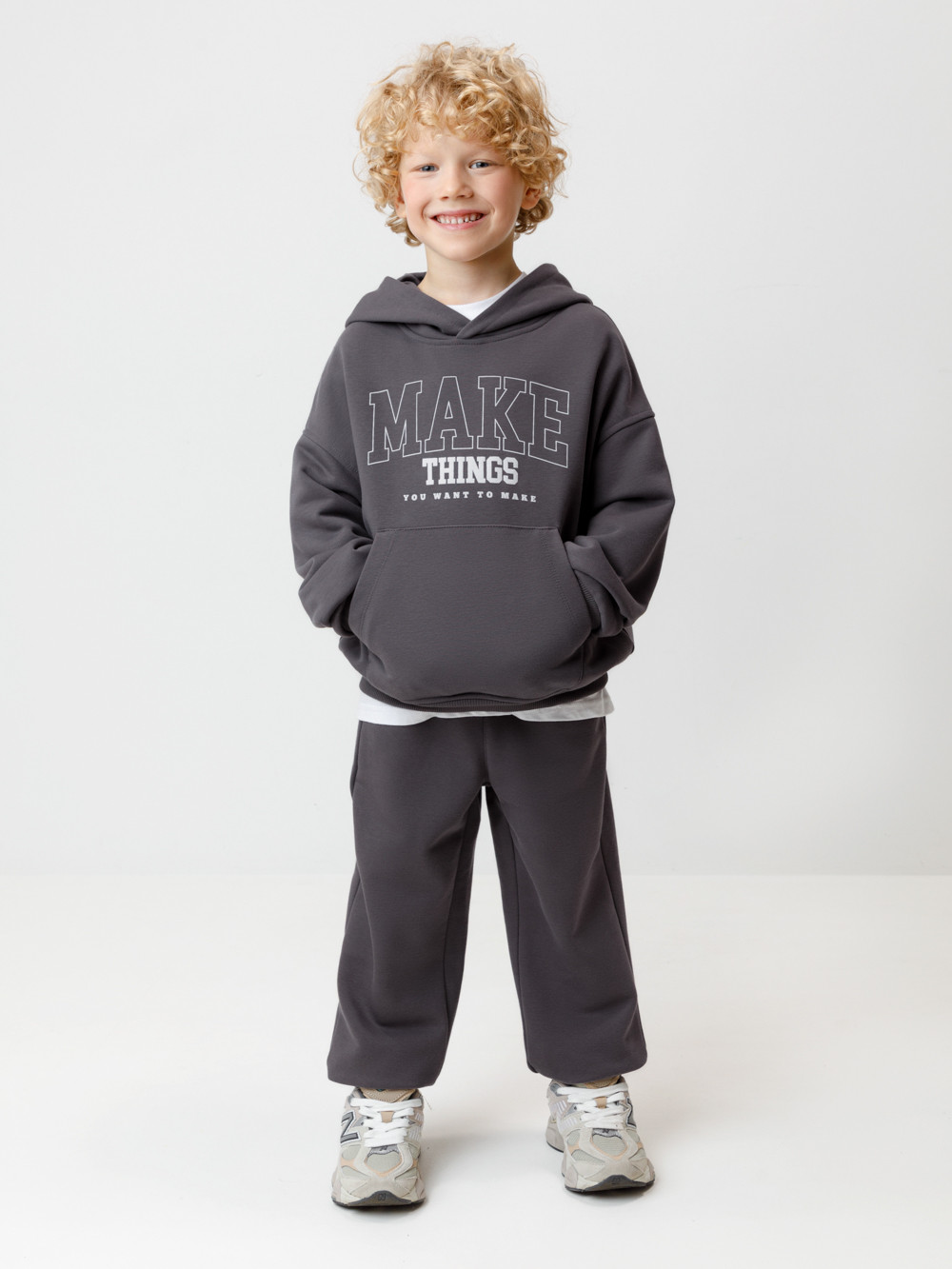 Худи для мальчика, артикул: МП 302920, цвет: темно-серый, фото 4