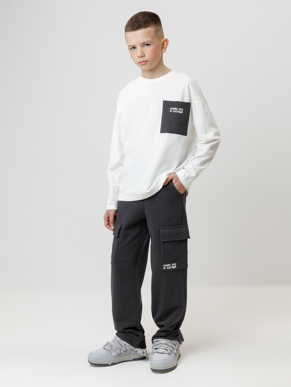 Брюки для мальчика, артикул: КР 400859, цвет: темно-серый, фото 4