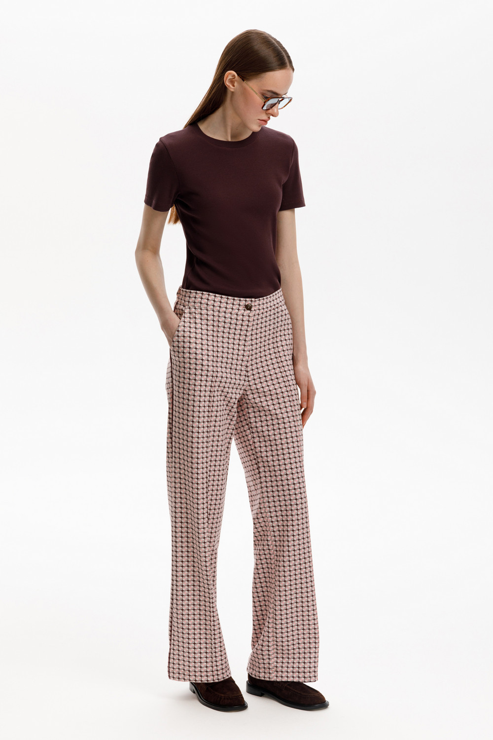 Брюки женские для мам, артикул: ЕВТ 4147, цвет: розовый, фото 4