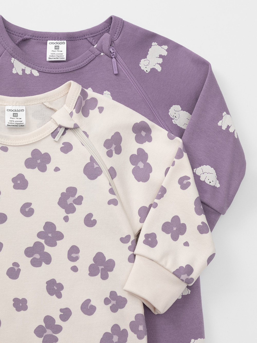 Комбинезон для новорожденных, артикул: К 6444-2уп, цвет: фиолетовый, фото 4