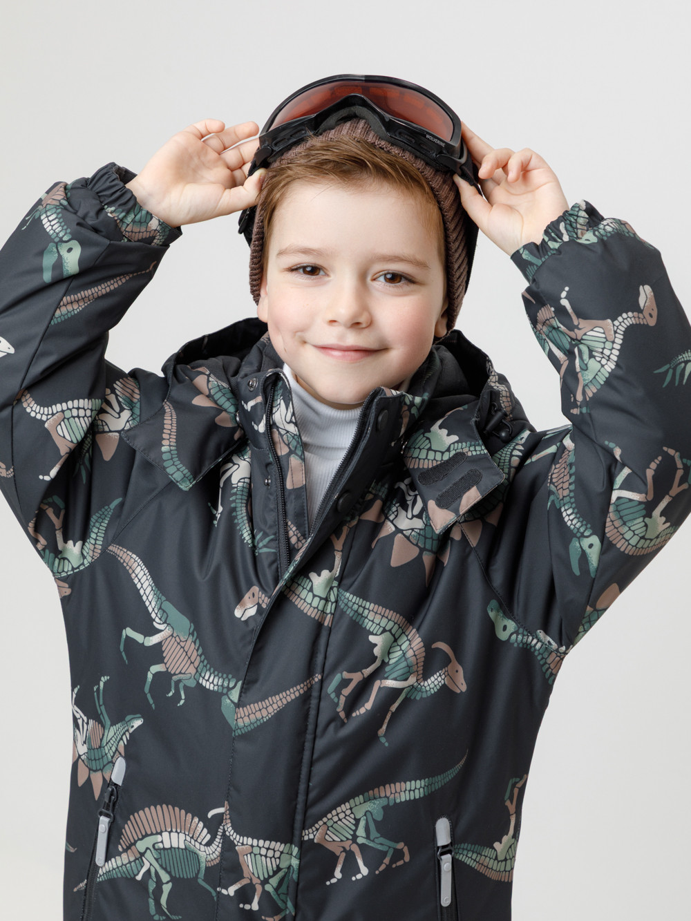 Комбинезоны утепленные для мальчика, артикул: ВК 60127/н/7 УЗГ, цвет: темно-серый, фото 4