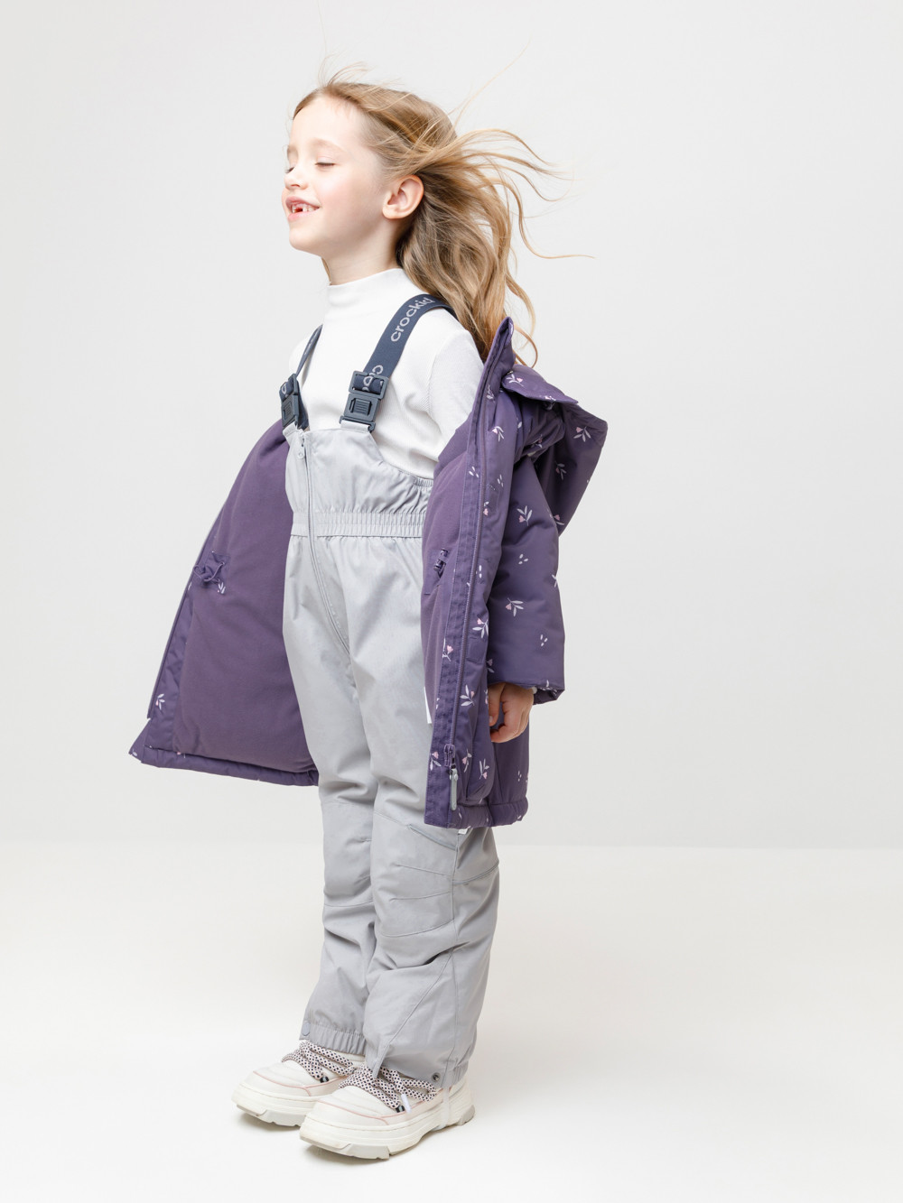Куртка для девочки, артикул: ВК 38120/н/4 ГР, цвет: фиолетовый, фото 4