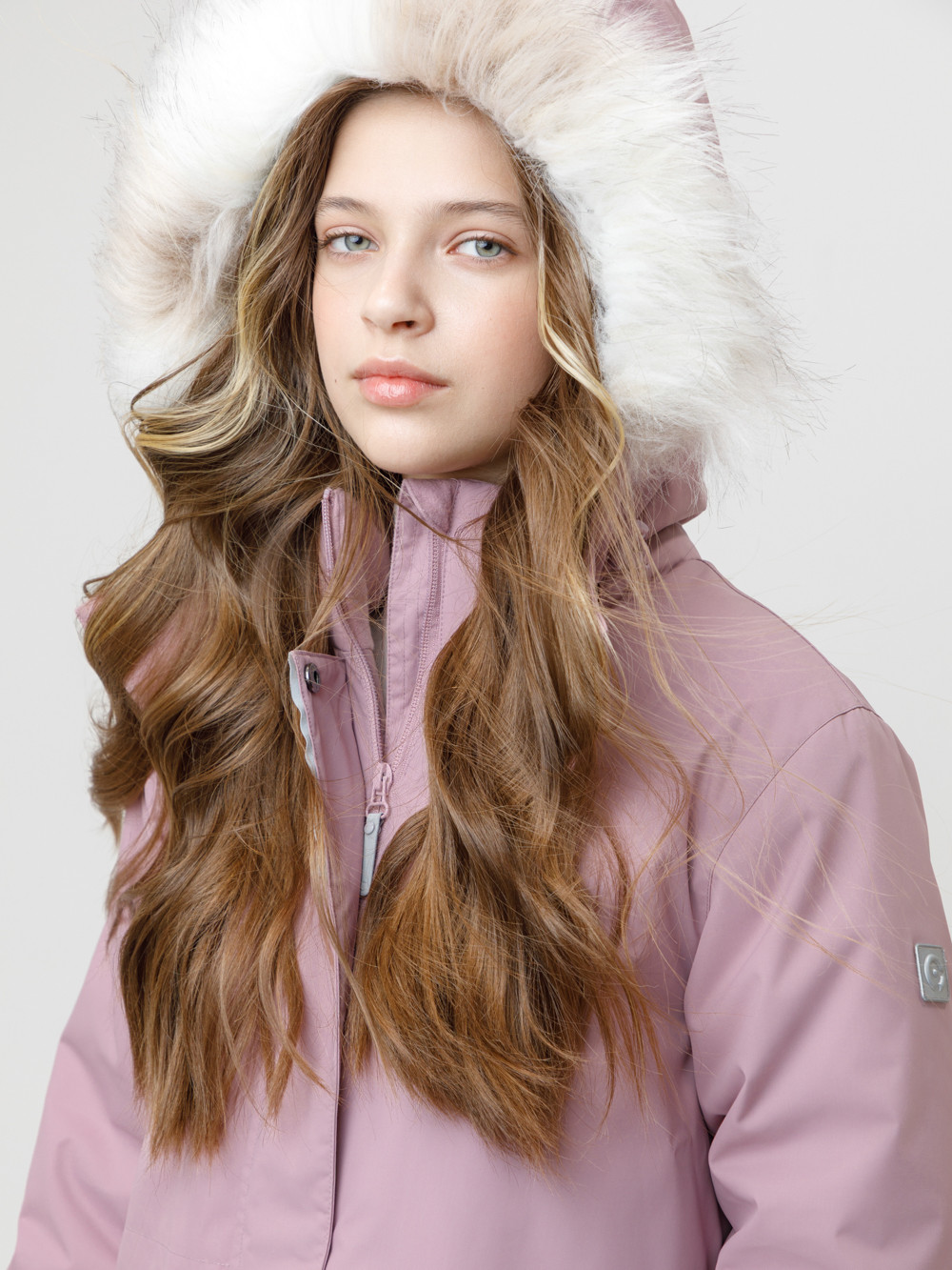 Пальто для девочки, артикул: ВК 38107/10 ГР, цвет: светло-розовый, фото 4